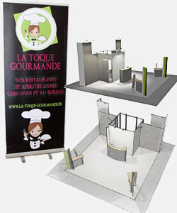 Roll up, plv ou stand pliable ou stand complet